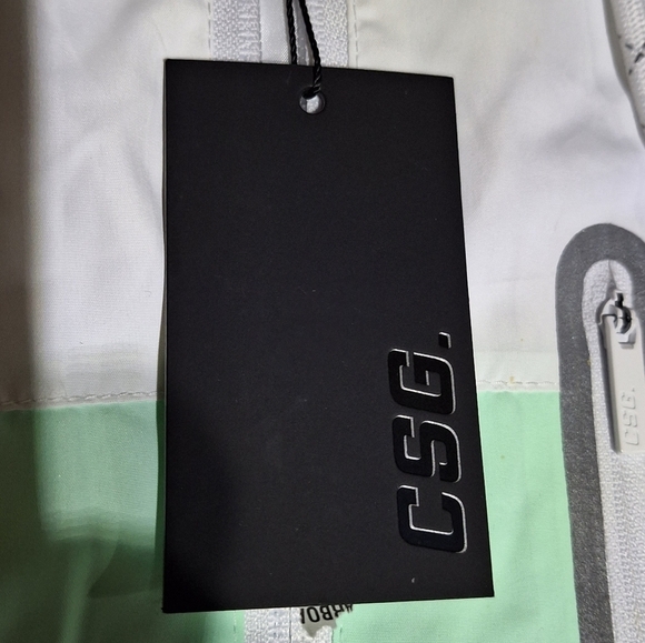 CSG men's small pastel colorblock hooded windbreaker NWT. Fall,Spring, Lightweig - Picture 2 of 8